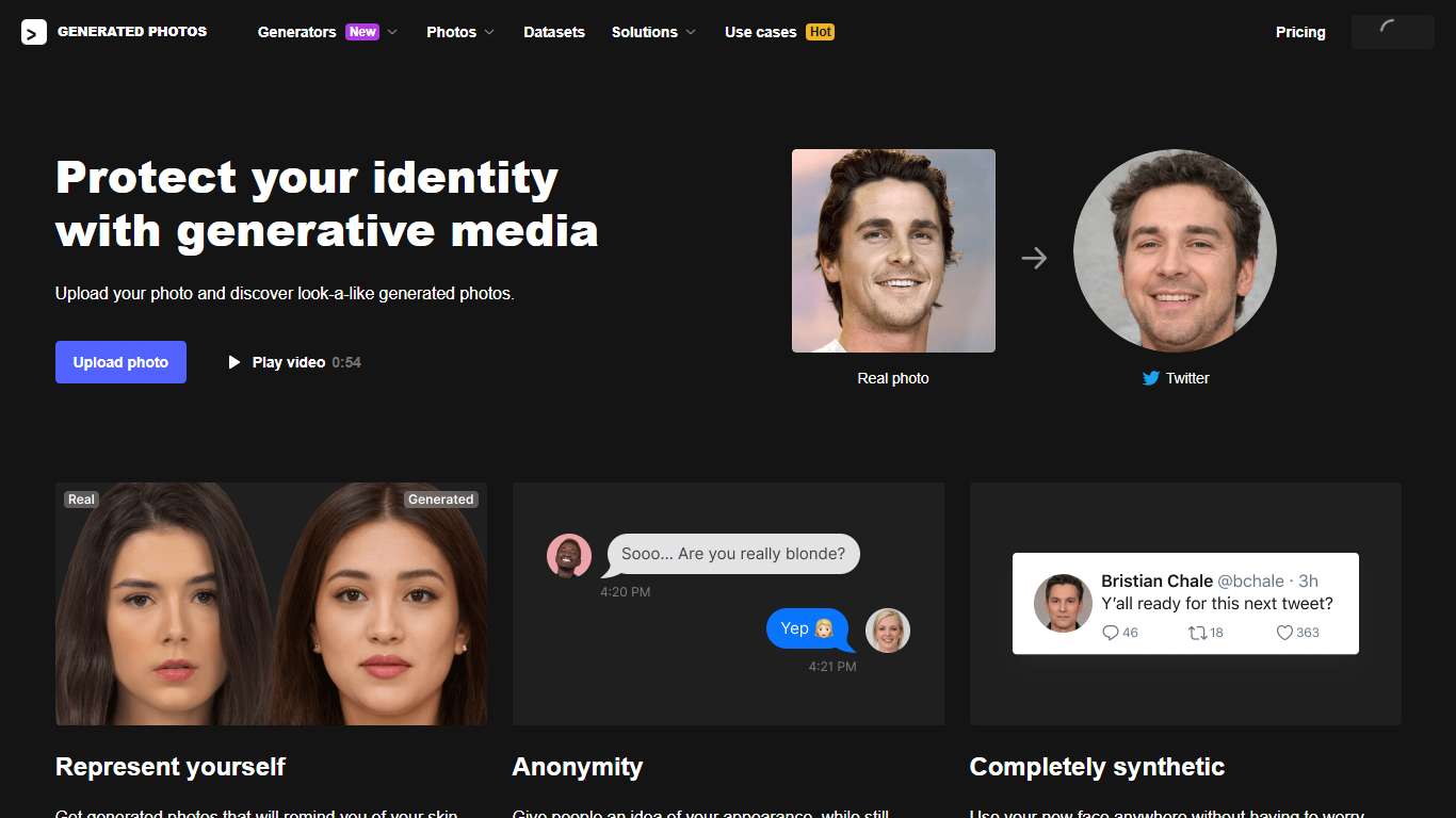 Generate look-a-like photos to protect your identity